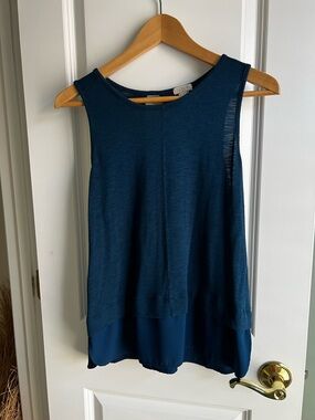 J. Crew Teal Layered Sleeveless Tank Top Small